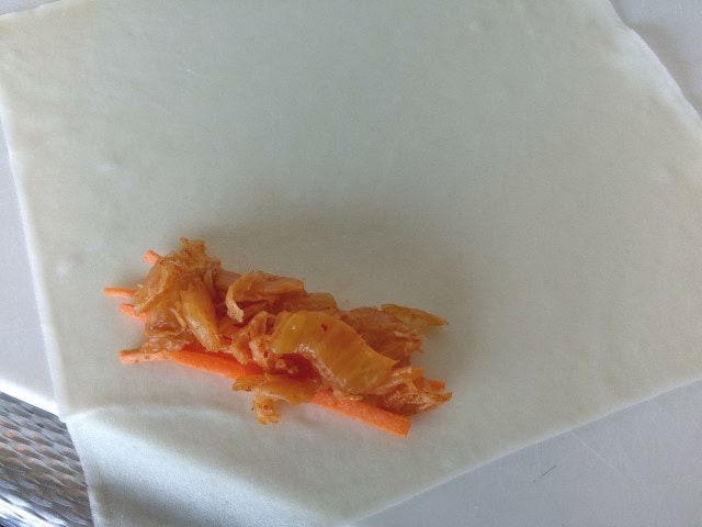 Kimchi loempia's maken