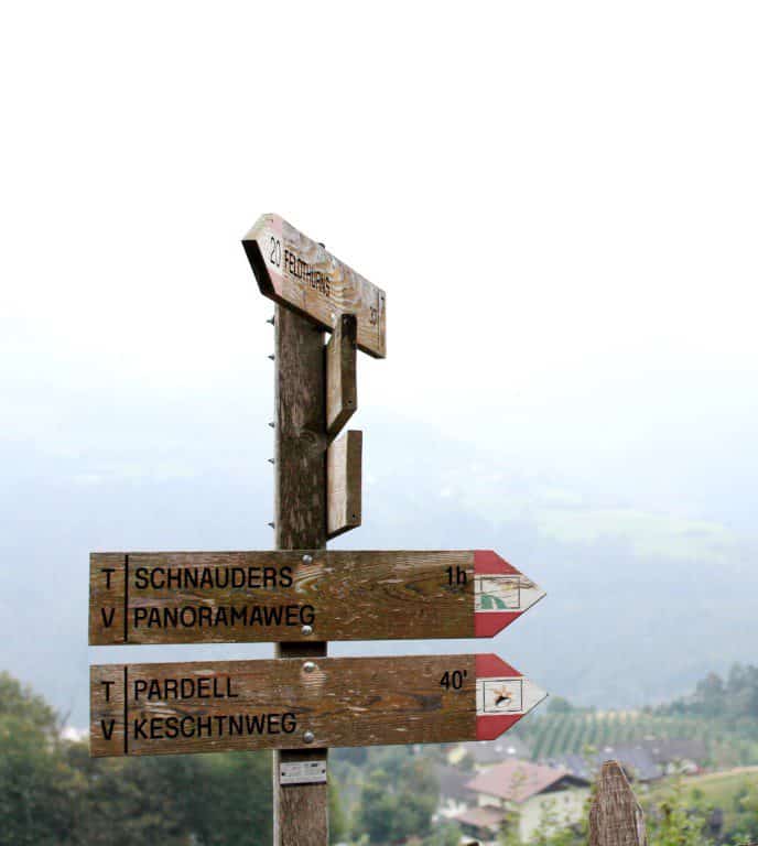 Wandelen op het Kastanjepad (Keschtnweg) in Zuid-Tirol!
