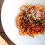 Stoofvlees van wild zwijn met pasta
