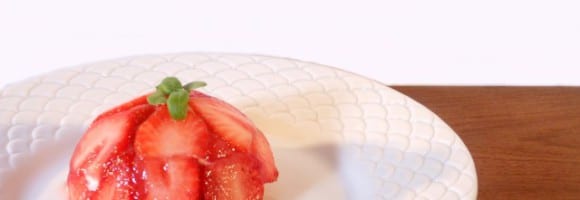 Aardbeienbol met yoghurtmousse