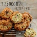 Courgette bieten broodjes met spekjes