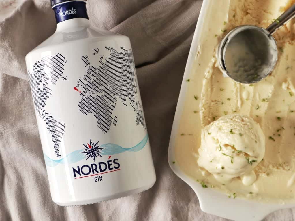 Gin Tonic ijs recept (zonder ijsmachine!) met Nordés Atlantic Galician Gin